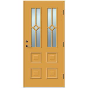 Ytterdörr 420GS 10x21 H Agnes vitm spår klarglas STAR