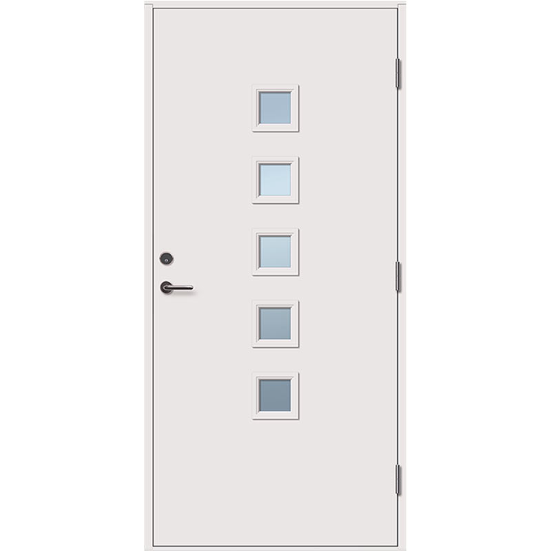 Ytterdörr 505G 10x21 V vit Astrid klarglas STAR Center