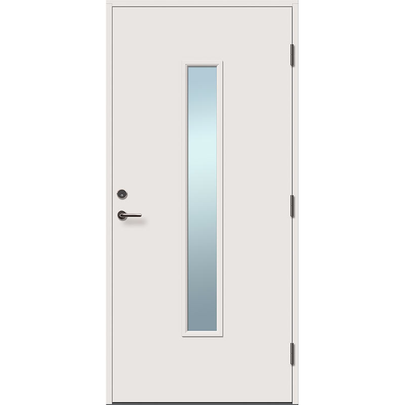 Ytterdörr 550G 10x21 V vit Beatrice klarglas härd+lamin