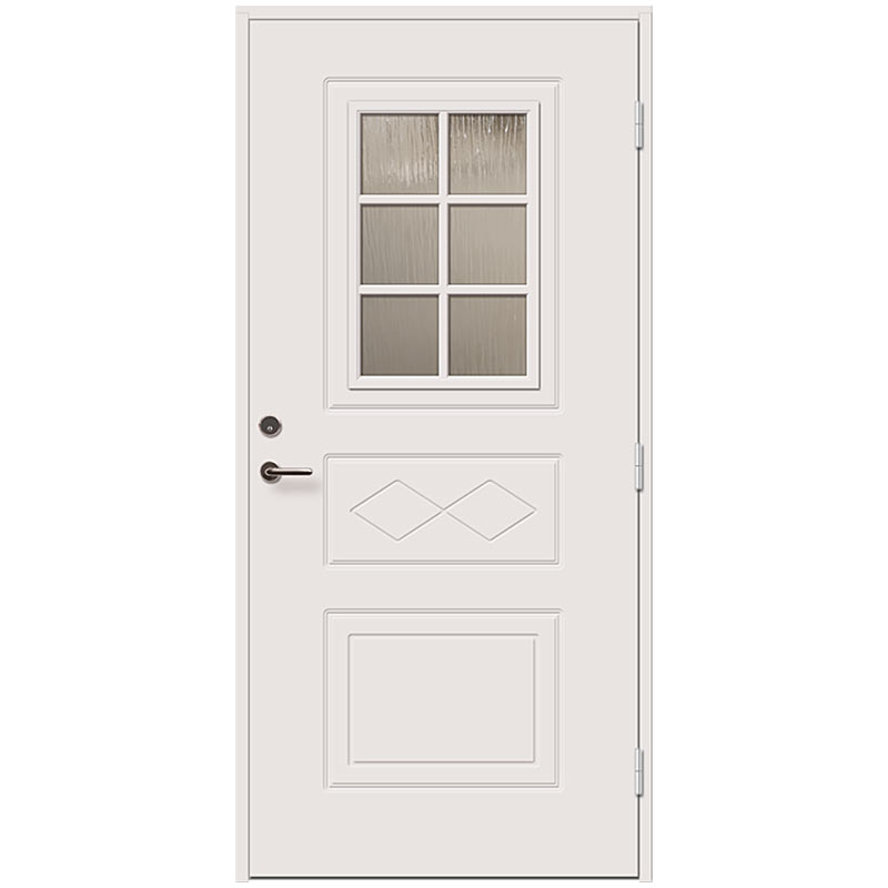 Ytterdörr 884G 10x21 H VIT Ene glas STARDÖRREN