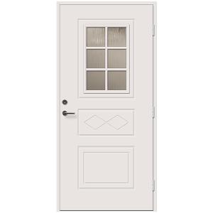Ytterdörr 884G 10x21 V VIT Ene glas STARDÖRREN
