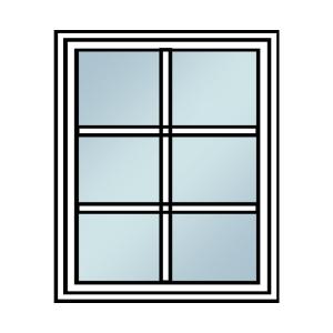 FÖNSTER KF1 8X10 VÄNSTERHÄNGD SPRÖJS S21 VITMÅLAT STAR ALLMOGE 2-GLAS KOPPLAT