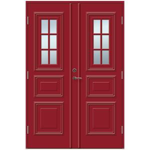 Ytterdörr par 897PG 14x21 VIT Kristina klarg.dekorlist STAR