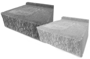 Knäckt Mur, liten Grå 300x200x100