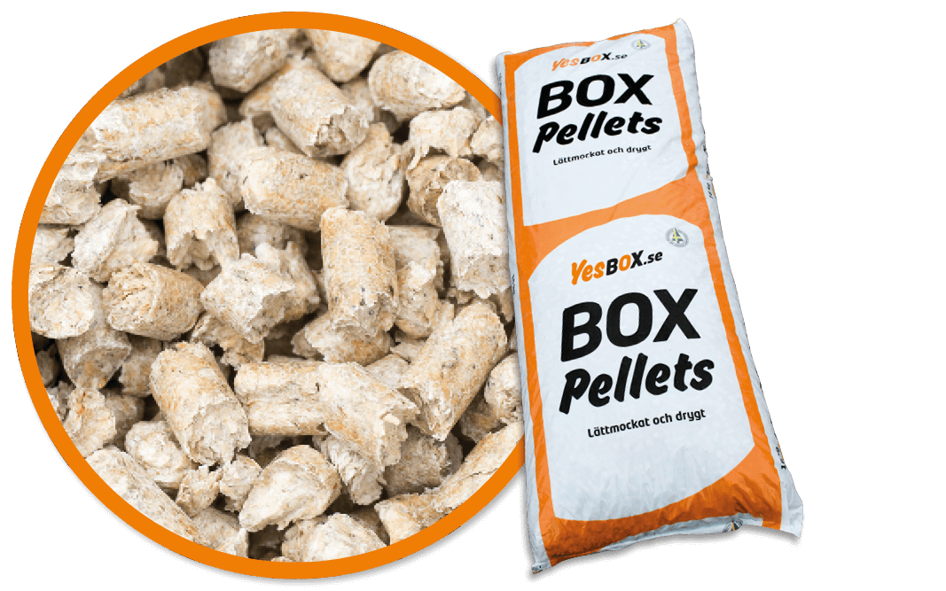 Spånpellets/Boxpellets 16kg/säck