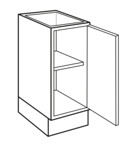 Bänkskåp BS1 10cm stomme Sagaköket