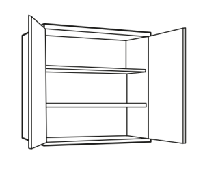 VS3K Väggskåp 30cm stomme k-höjd Sagaköket