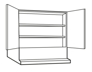 VSF6F Fläktskåp 60cm stomme f-höjd Sagaköket