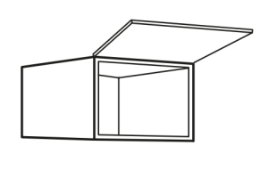 P1756K Skåp ö kyl 60cm stomme höjd 34cm k-höjd Sagaköket