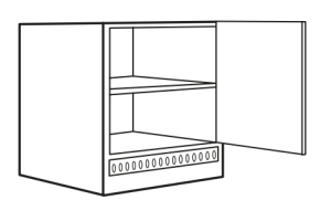 P1756F Skåp ö kyl 60cm stomme höjd 49cm f-höjd Sagaköket