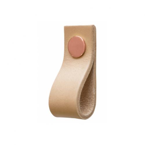 Leather loop Natural & Copper