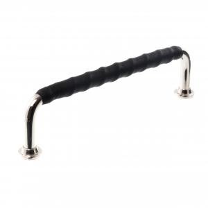 Leather-wrapped handle 1353 Nickel & Black