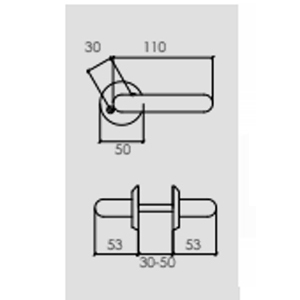 Door handle Striern Brushed Chrome