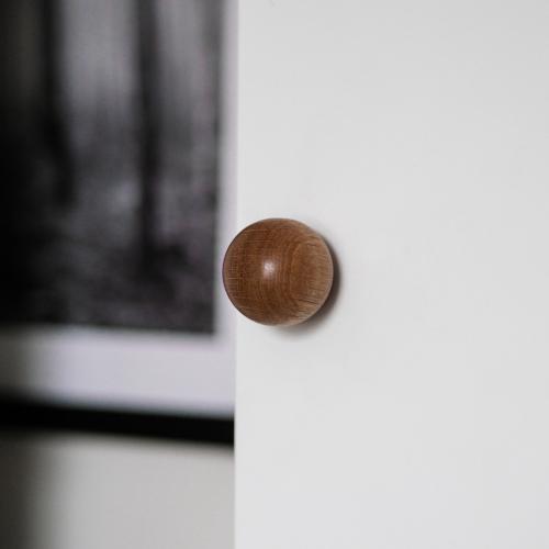 Wood Knob Ball Oak