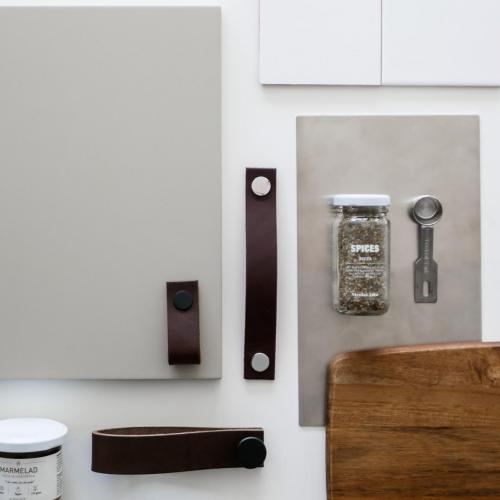 Leather handle Brown & Black