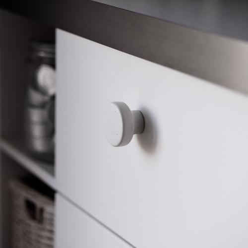 Concrete knob Strand White Small