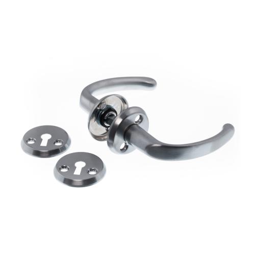 Dörrhandtag Boen Borstad krom