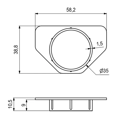 35 mm White Hinge Hole Cover Plug