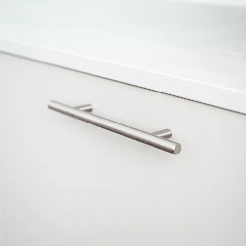 Kitchen handle 3402 T-foot Stainless steel look