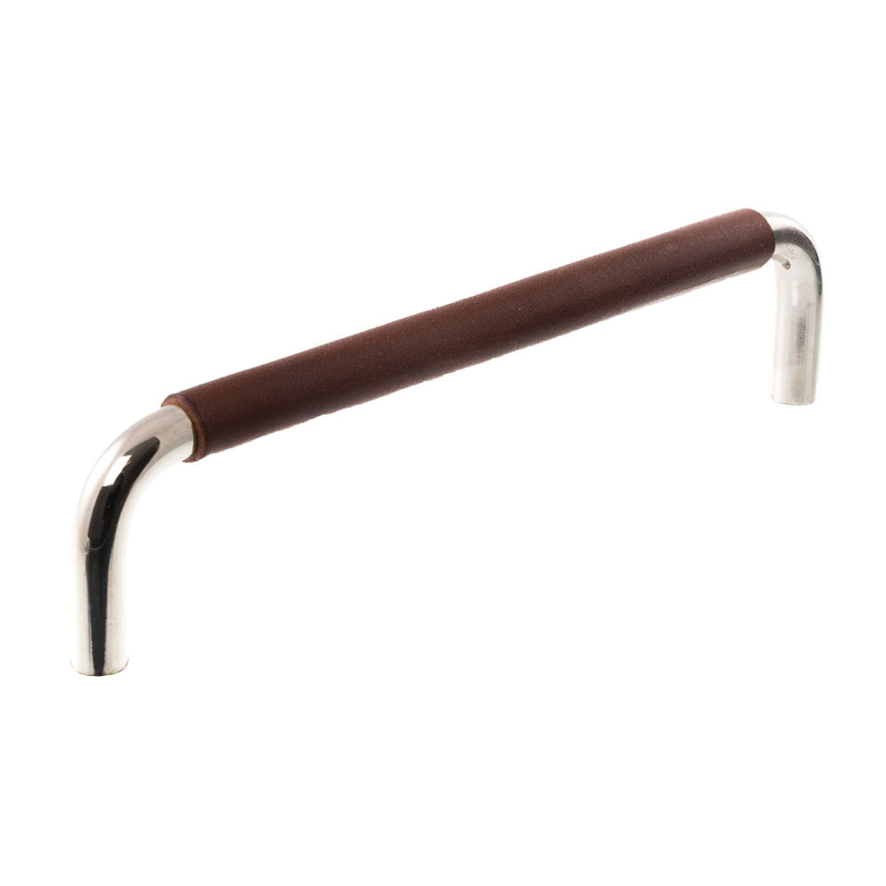 Leather handle 7353 Brown Nickel Wrapped