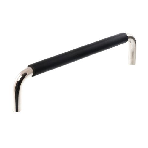 Leather handle 7353 Black Nickel Wrapped