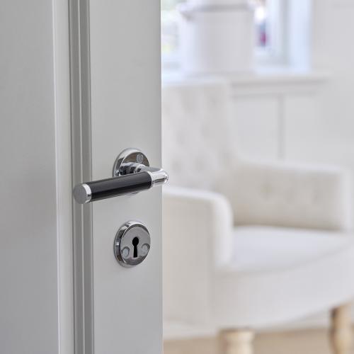 Dörrhandtag 383 Krom & Svart