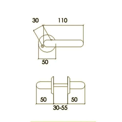 Dörrhandtag Mårn Krom
