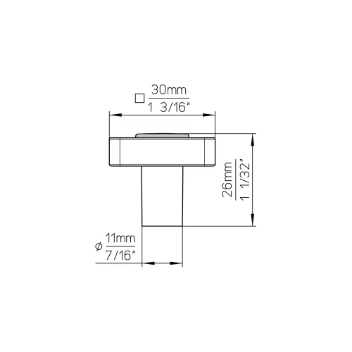 Nickel-free Knob Blue