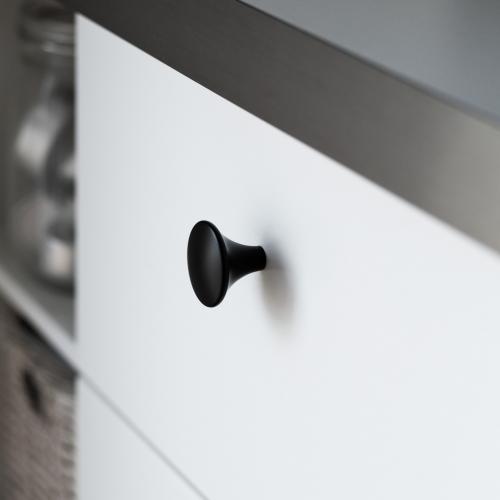 Köksknopp Mushroom Svart