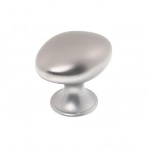 Oval knob Emtefall Brushed chrome