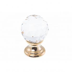 Crystal knob Gold plated
