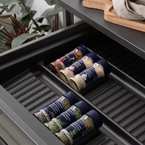 Custom-Made Spice Tray Dark Grey