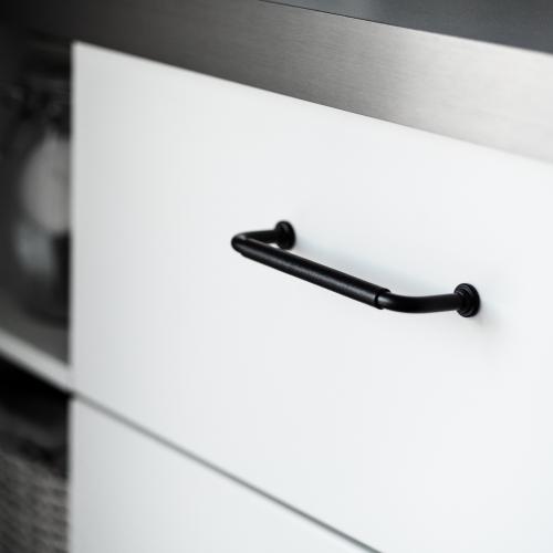 Leather handle 1353 Black & Black Wrapped