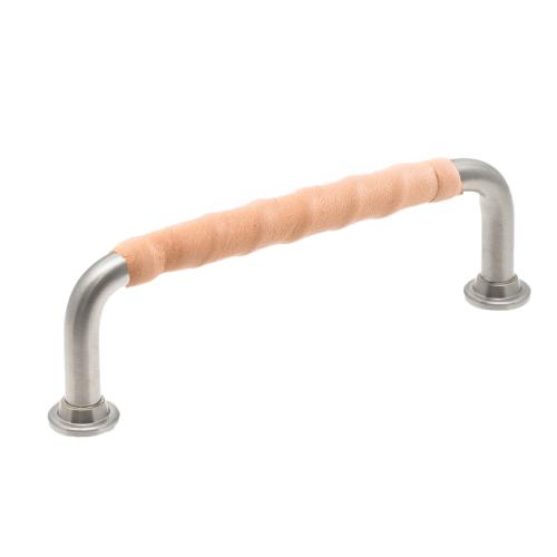 Leather-wrapped handle 1353 Stainless steel look & Nature