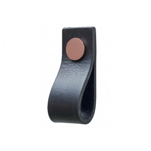 Leather loop Black & Copper