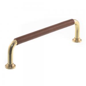 Leather handle 1353 Brass & Cognac Wrapped