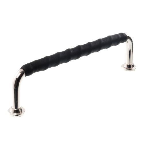 Leather-wrapped handle 1353 Nickel & Black