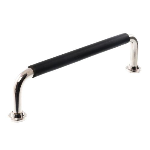 Leather handle 1353 Nickel & Black Wrapped