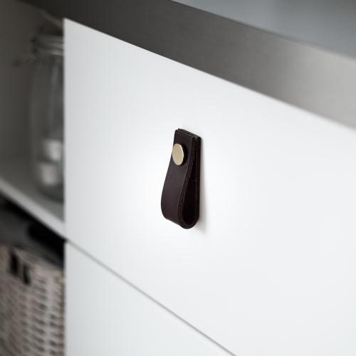 Leather loop Brown & Brass