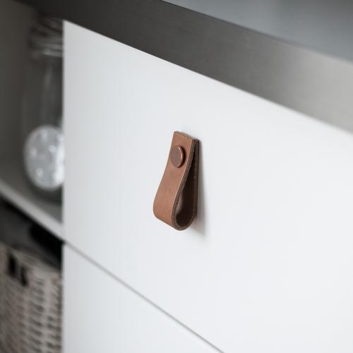 Leather loop Natural & Copper