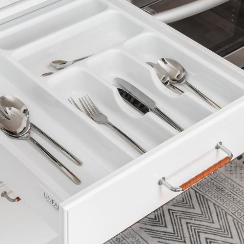 Leather-wrapped handle 1353 Nickel & Cognac