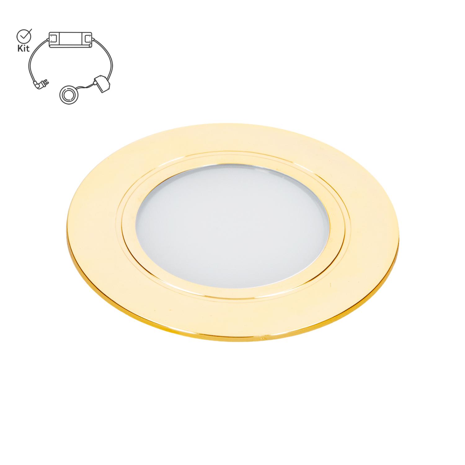 LED Spotlight Complete kit Brass