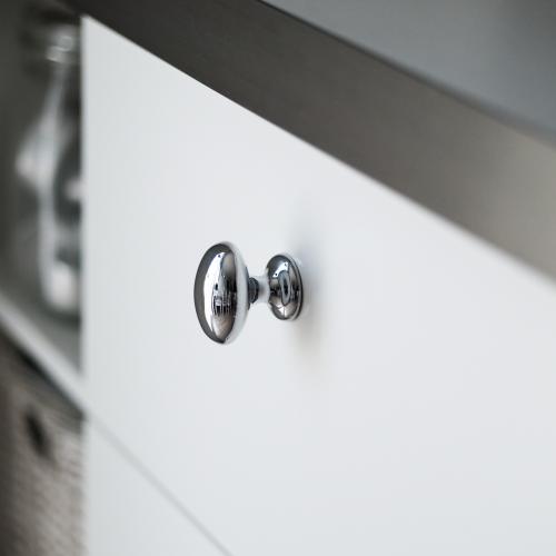 Oval knob 4010 Chrome