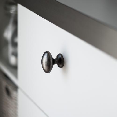 Oval knob 4010 Black antique