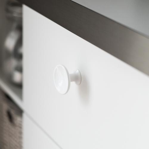 Plastic knob Råda White