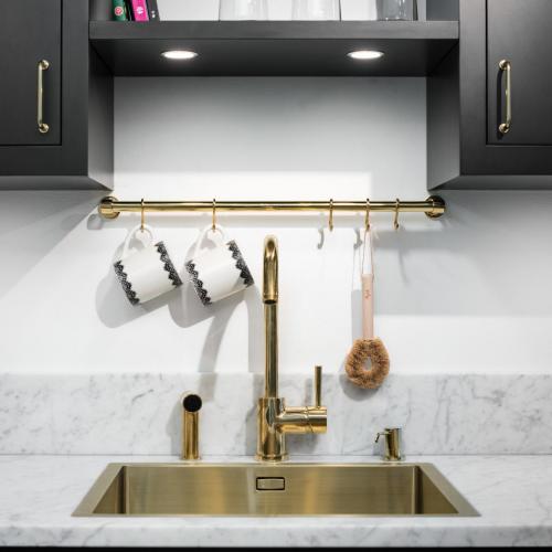 Relingsrör Redskapshängare Mässing