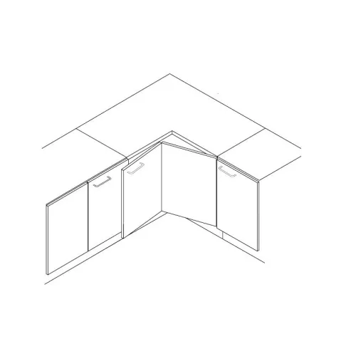 Skyddshjul för hörnsskåp