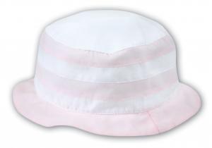 Sommarhatt vit och rosa