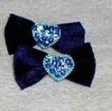 Hårspänne i sammet i blått