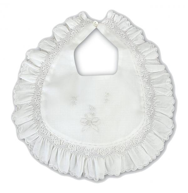 Haklapp Blomma - benvit